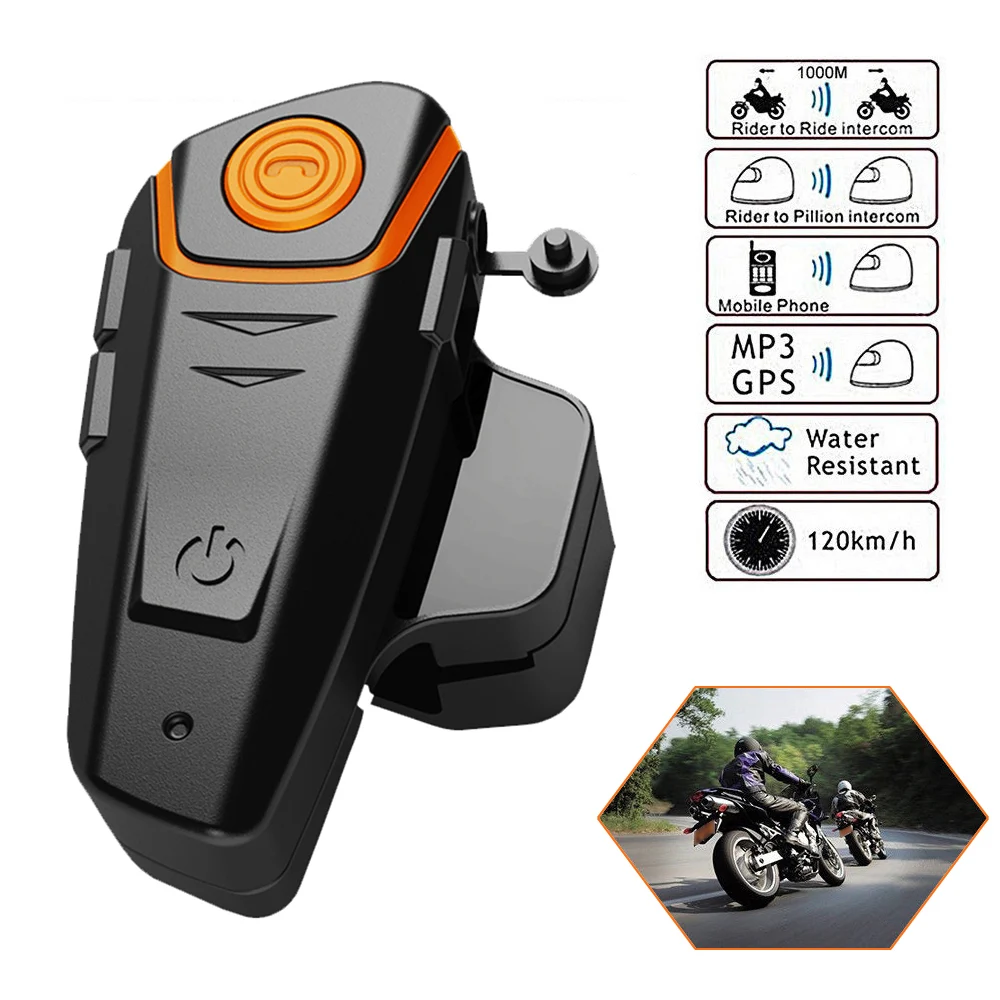 Беспроводная bluetooth гарнитура для мотошлема Maxquall BT S2 2020 универсальная