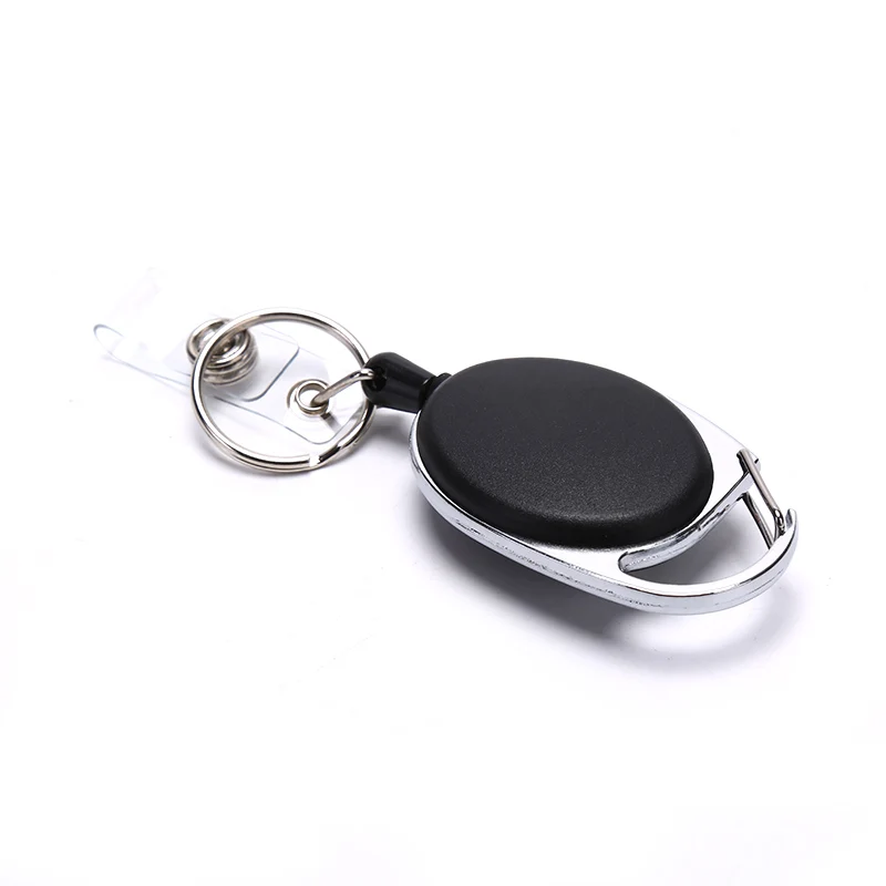 

1PCS Outdoor Carabiner Rope Key Anti-theft Ring Easy To Pull Key Buckle Anti-lost Telescopic Key Chain With Back Clip