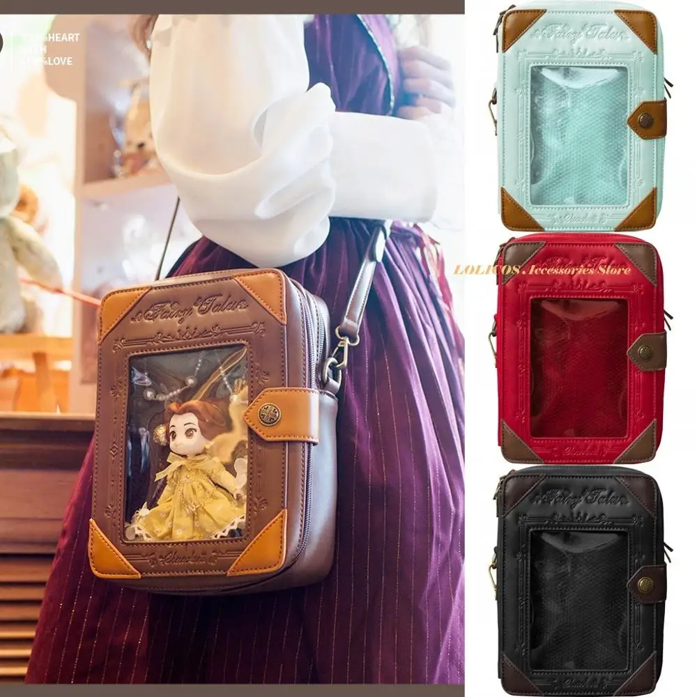 

Storybook Fairy Tale Book Transparent Messenger Bags For OB11 Bjd Nendoroid Doll Anime Alice Lolita Cute Storage Box Itabag