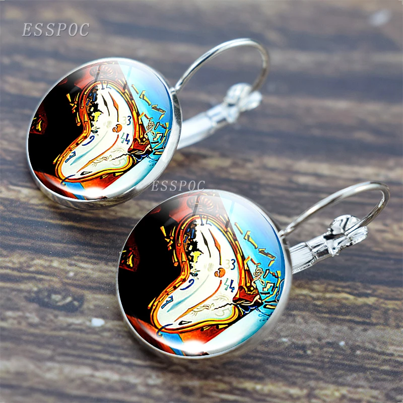 Серьги-подвески в простом стиле с изображением Сальвадора Дали | Украшения и