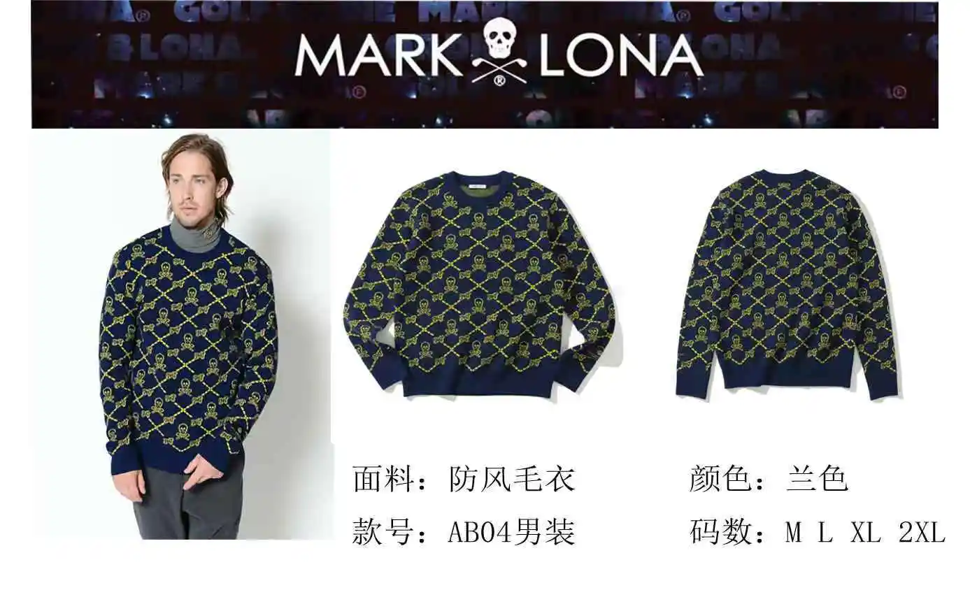 

ML Golf Clothing Men Knitted Long Sleeved Sweater
