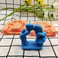 valentines day gift lover lovely kissing boy and girl silicone mold handmade diy moulds