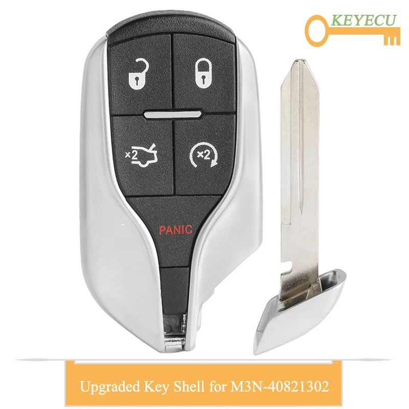 Обновленный модифицированный умный чехол KEYECU для Chrysler Jeep Dodge Fiat Fob 4 + 1/ 5 кнопок