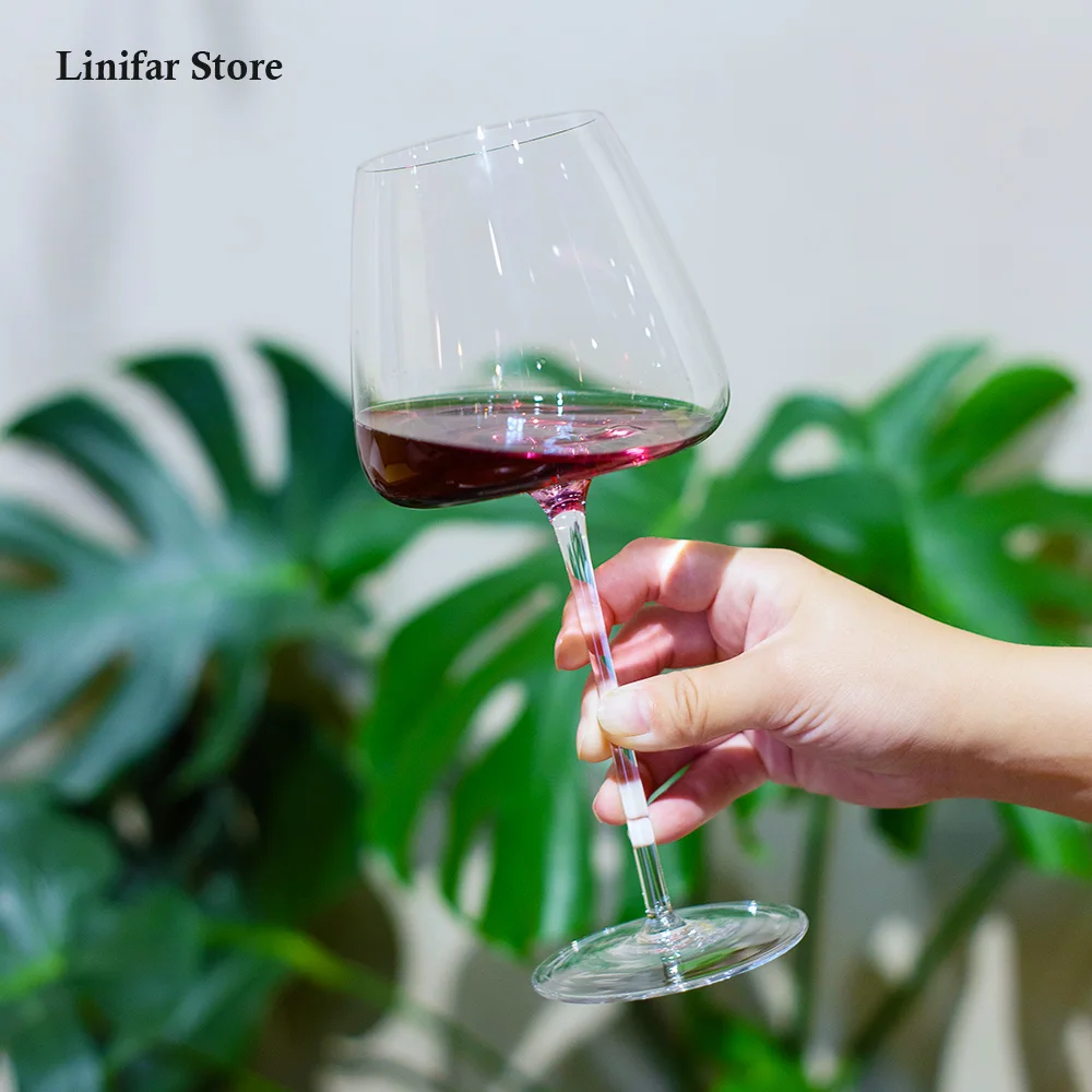 1 шт. большое бокал для вина хрустальная вода Бордо бордовое стекло es прозрачные