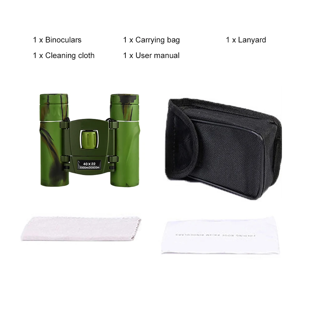 

KKmoon 40x252 Compact Binoculars for Adults Kids Professional Binoculars Telescope BAK4 Prism FMC Lens Binoculars for Watching