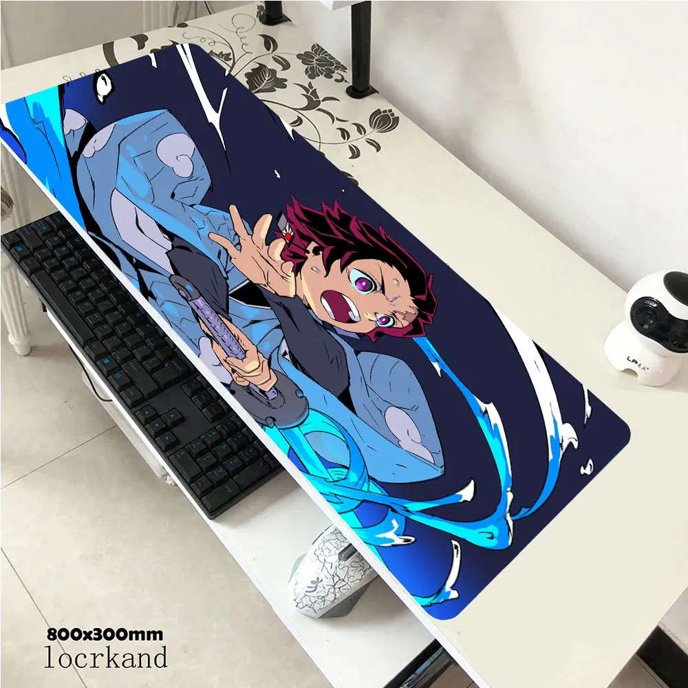 

XL Anime Demon Slayer Mousepad HD Printing Computer Gamers Locking Lock Edge Mouse Pad XXL90x40cm Keyboard PC Desk Pad Csgo Pad.