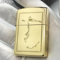 new zorro pure copper kerosene lighter five sided carved basketball star commemorative gift for men cool lighter vintage 2021