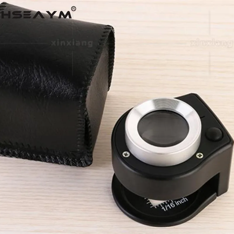 30X 3LED 3UV лампа металлическая шкала линейки Лупа для ткани ткань печать сетки фото |