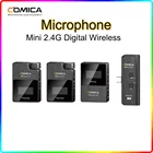Профессиональный мини-микрофон COMICA BoomX D2, 2,4 ГГц, цифровой беспроводной микрофон с моностерео переключаемыми режимами вывода для камеры