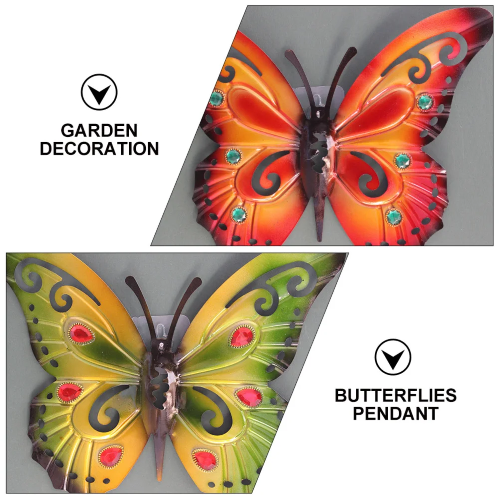 

2Pcs Garden Hollow Butterflies Decoration Wall Pendant Hanging Decoration