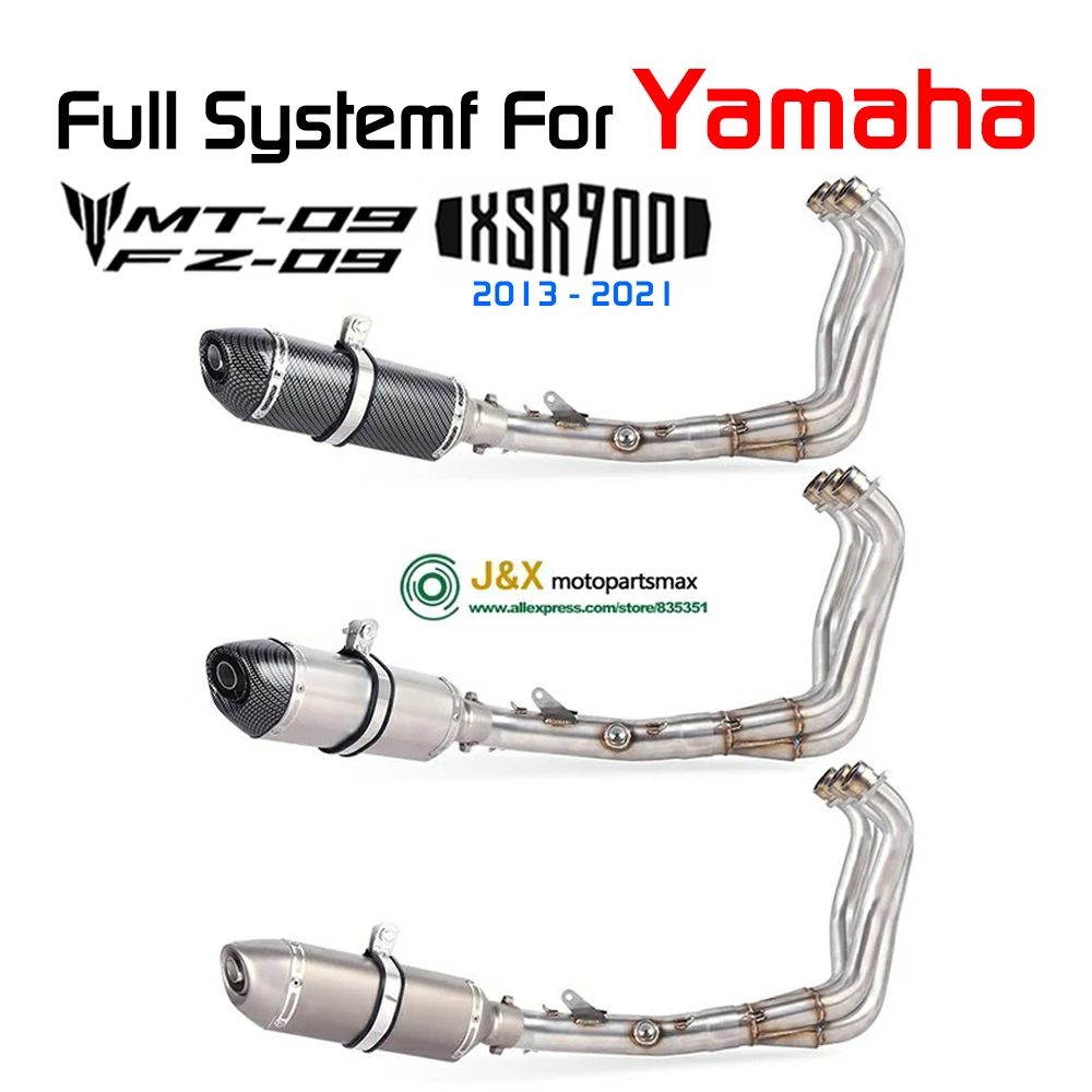 

Выхлопная полная система для Yamaha Fz09 Mt09 mt-09 Xsr900 2013 до 2021 выхлопная труба мотоцикла