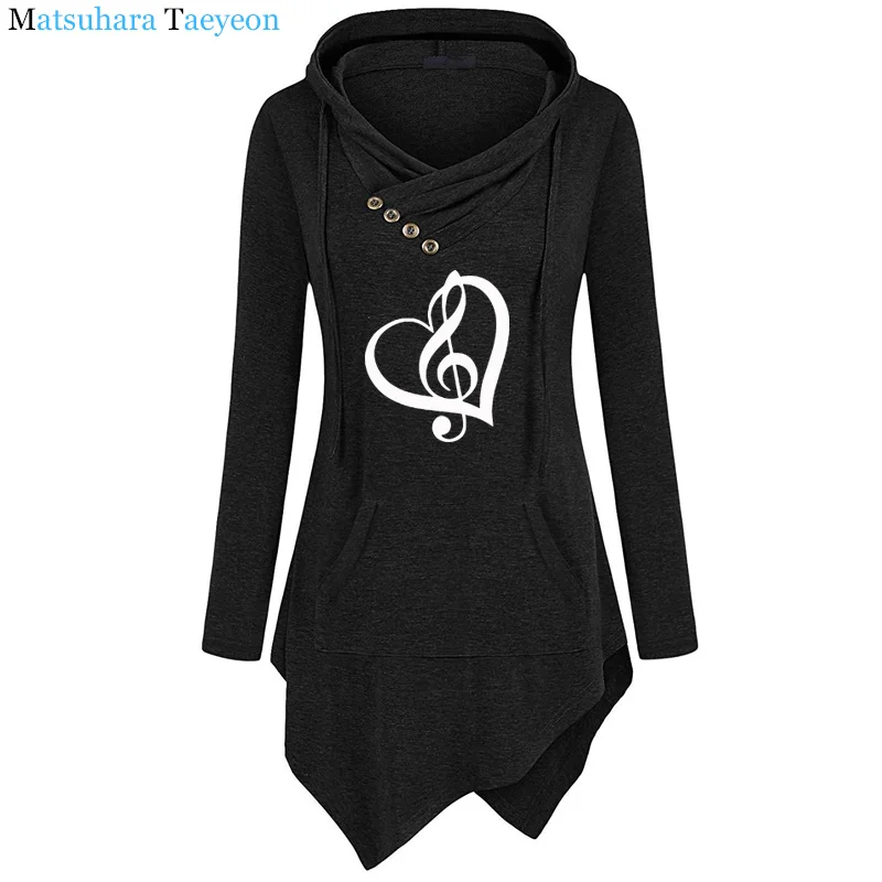 

Женская толстовка с принтом музыкальных нот, розовое платье в стиле Харадзюку, свитшот большого размера