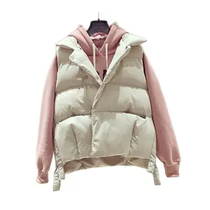 Осень-зима 2022, хлопковый жилет, женское плотное теплое пальто, женский жилет, отложной воротник, куртка, женские топы, верхняя одежда xa371