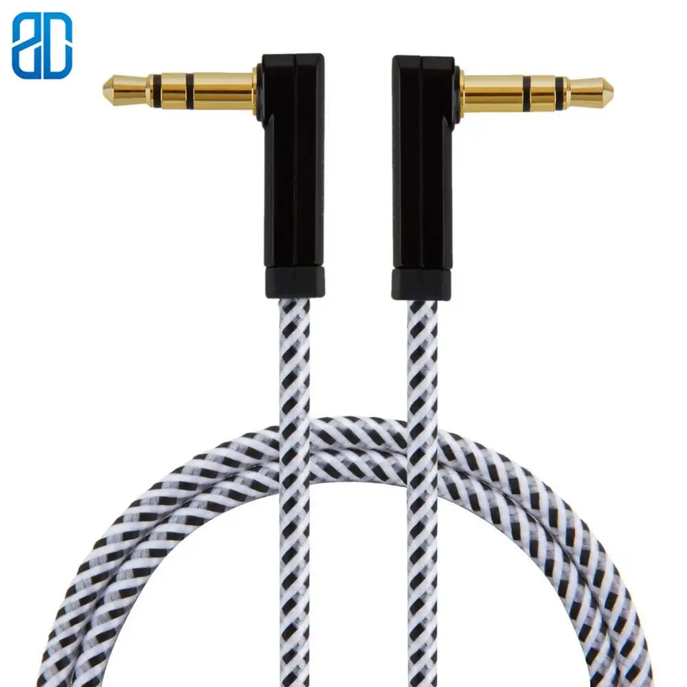 Вспомогательный стереозвук с разъемом Папа папа двойной аудиокабель 90 градусов