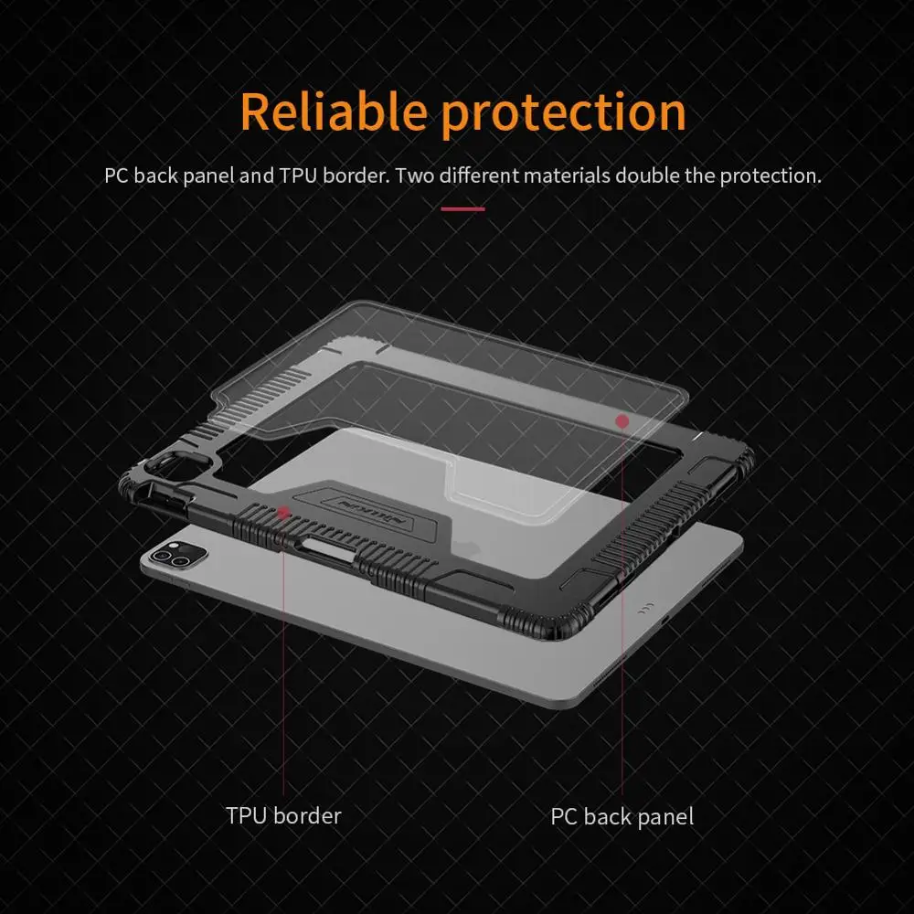 Для iPad Pro 12 9 2020 противоударный ПУ Бампер Жесткий ПК кожаный флип-чехол для чехол