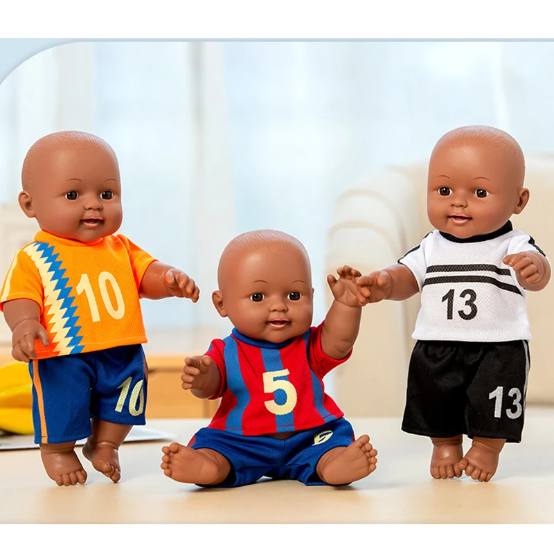 30 см черный Новорожденный Bebe куклы полный силиконовые для игры в ванне на день