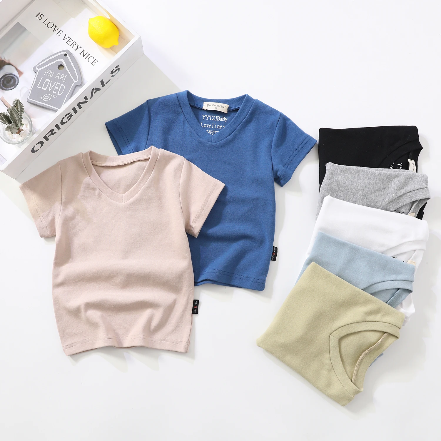 Футболка для мальчиков и девочек Детские футболки Одежда маленьких детей топ