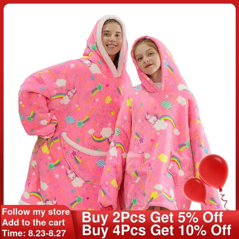 Одинаковая Домашняя одежда большого размера для всей семьи плюшевое Флисовое