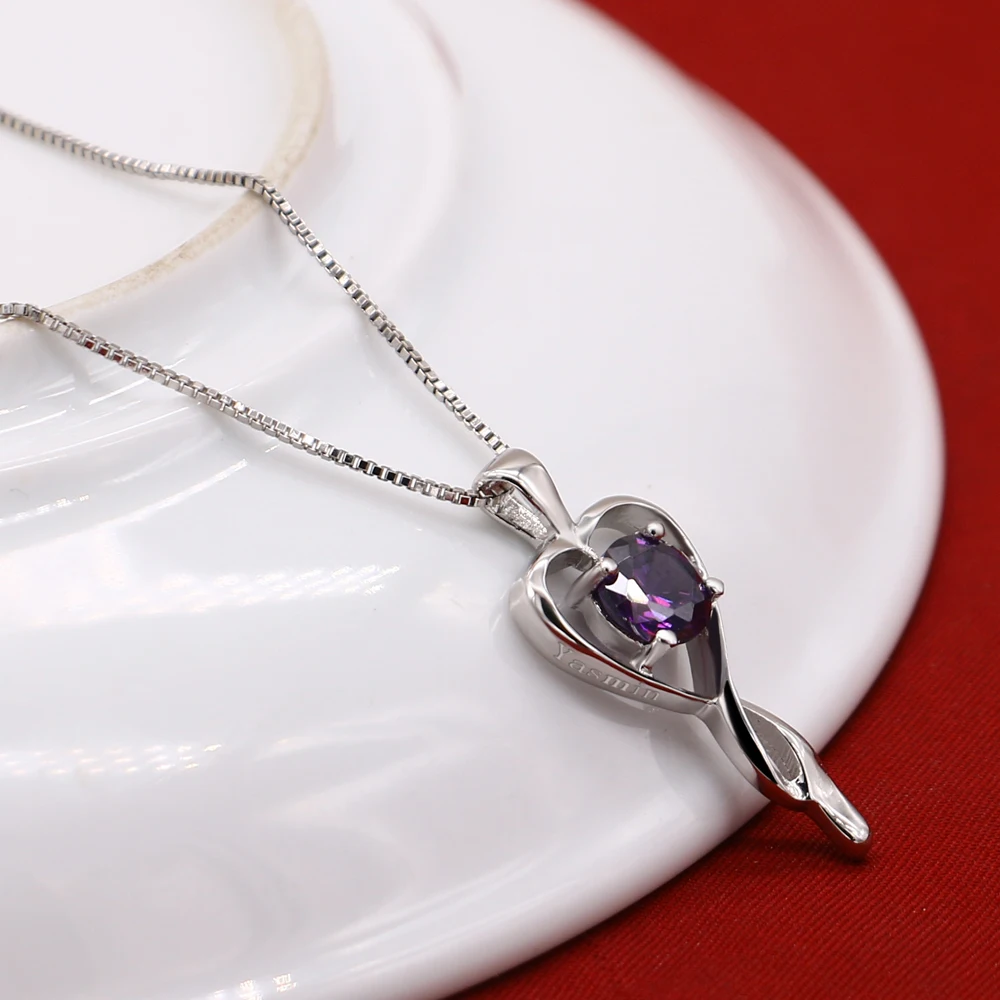 Благородное женское посеребренное ожерелье кулон милое популярные украшения