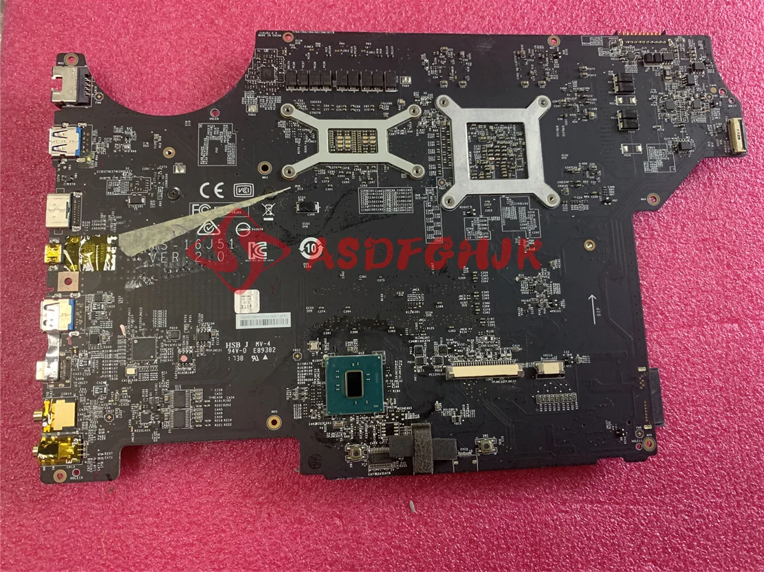 Оригинальный MS 16J51 2 0 для MSI WE62 WE72 16J5 1795 ноутбук материнская плата с I7 7700HQ и N17P Q3 A1 100%