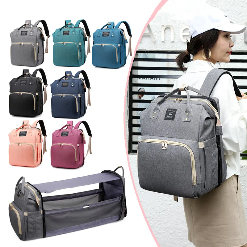 

Новые сумки для подгузников с пеленальным подкладом портативный складной многофункциональный солнцезащитный крем детские сумки-кровати р...