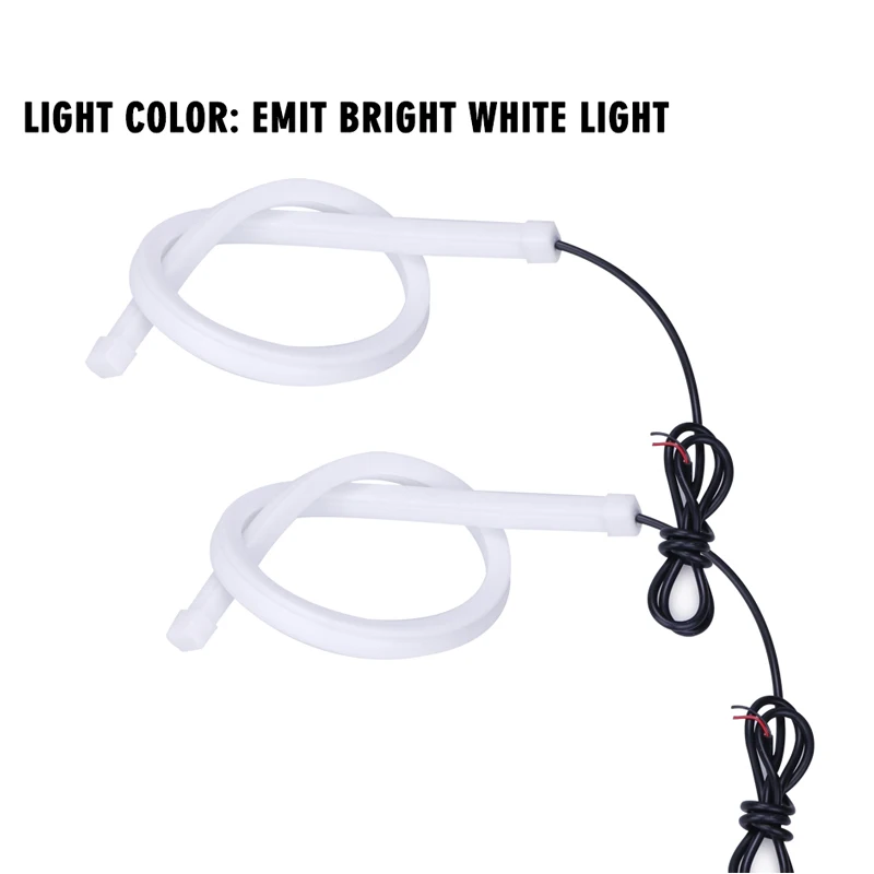 2 шт. гибкий DRL светодиодный для Автомобильная фара в сборе дневной ходовой свет