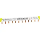 Оригинальный экспорт 12x18 мм расческа шина, для 1P MCB, 12-позиционный медный выключатель, 12 схем A9XPH112 100A 415 В