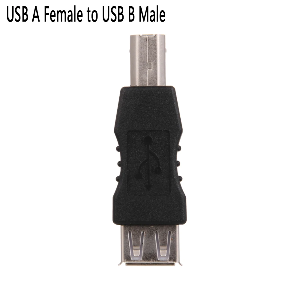 A Female to B Male Новое поступление USB 2,0 Тип A мама-Тип B папа принтер сканер адаптер конвертер Разъем никелированный адаптер Электроника - Цвет: A Female to B Male