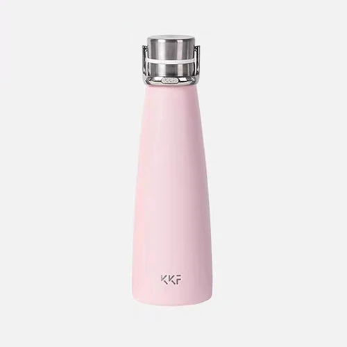 No Screen Pink Горячая Xiaomi KKF Вакуумная бутылка 24h изоляция термосы из нержавеющей стали Термос колба Дорожная Спортивная кружка 475 мл OLED температура чашки - Цвет: No Screen Pink