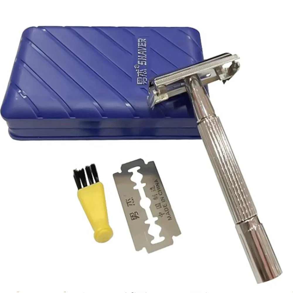 

Stainless Steel Classic Razor Handle For Men Barber Straight Razor Holder Men's Shaving Face Razor Blades Shaving Machine
