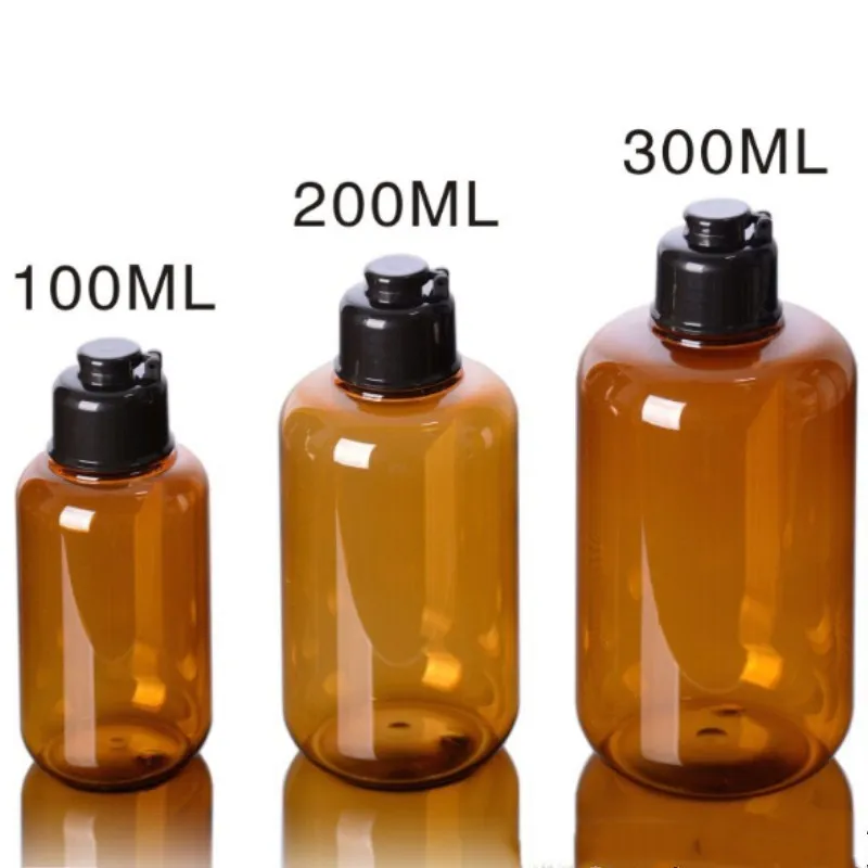 1pc 100/200/300ml Empty Cosmetics Container Acrylic Refillable Bottles Flip Cap Bottle for Skin Care Cream Shampoo Lotion Makeup | Красота и