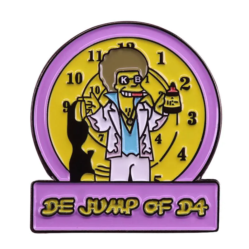 

Funny Anime Cartoon Enamel Pins Cute Simpsons Clock Brooches Fashion Metal Pin Badge Backpack Accessories Jewelry 2021