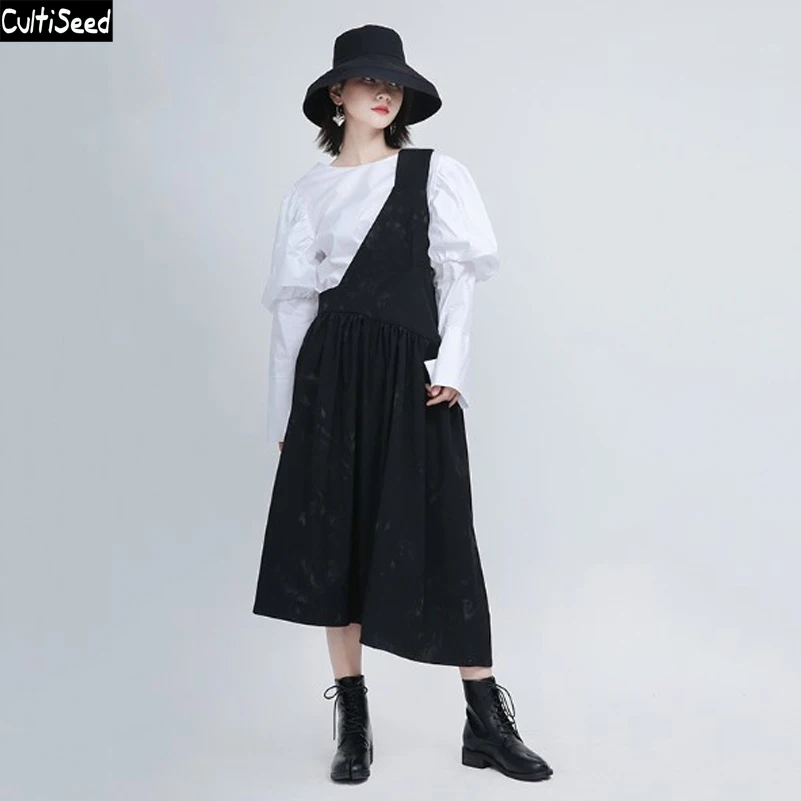 

Индивидуальное женское платье Cultiseed на одно плечо с принтом для вечерние, новые модные осенние свободные повседневные праздничные платья