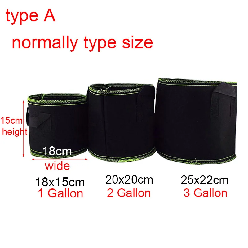 1/2/3 gallon Plant Grow Bags Nursery pots Veg Potato Transplanting planting Flower Pots Self-Adhesion Fabric Supplies Garden To |