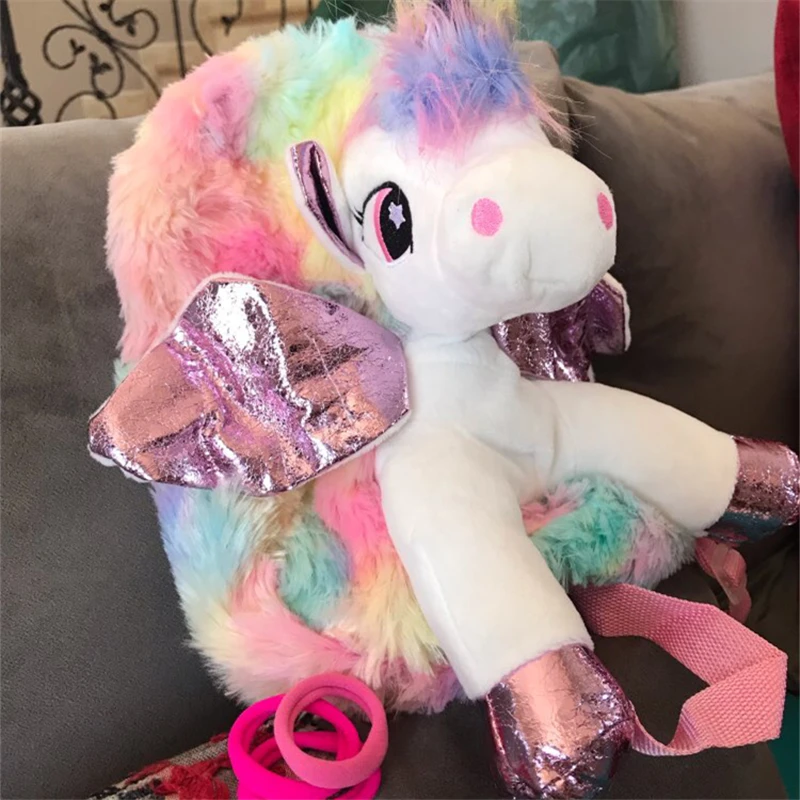 Unicorn Bag for Girls Cartoon Children Schoolbags Kids Small Backpack Plush Tool Bag Cute Kindergarten Baby Bag Preschool