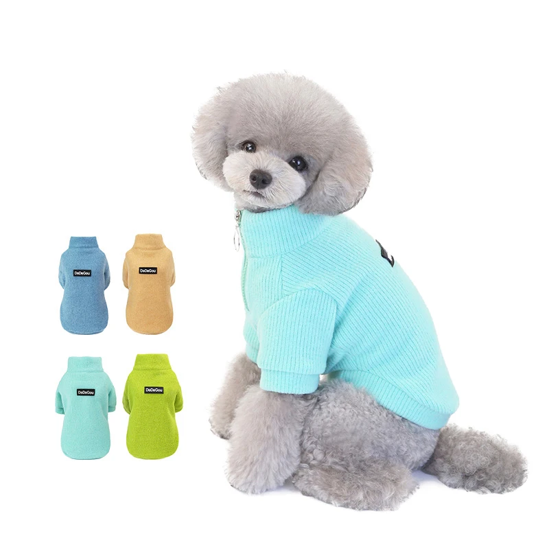 

Winter Pet Clothes For Small Dogs Sweater Warm Zipper Dog Coat Autumn Winter Chihuahua French Bulldog Pet Sweatshirt Clothing