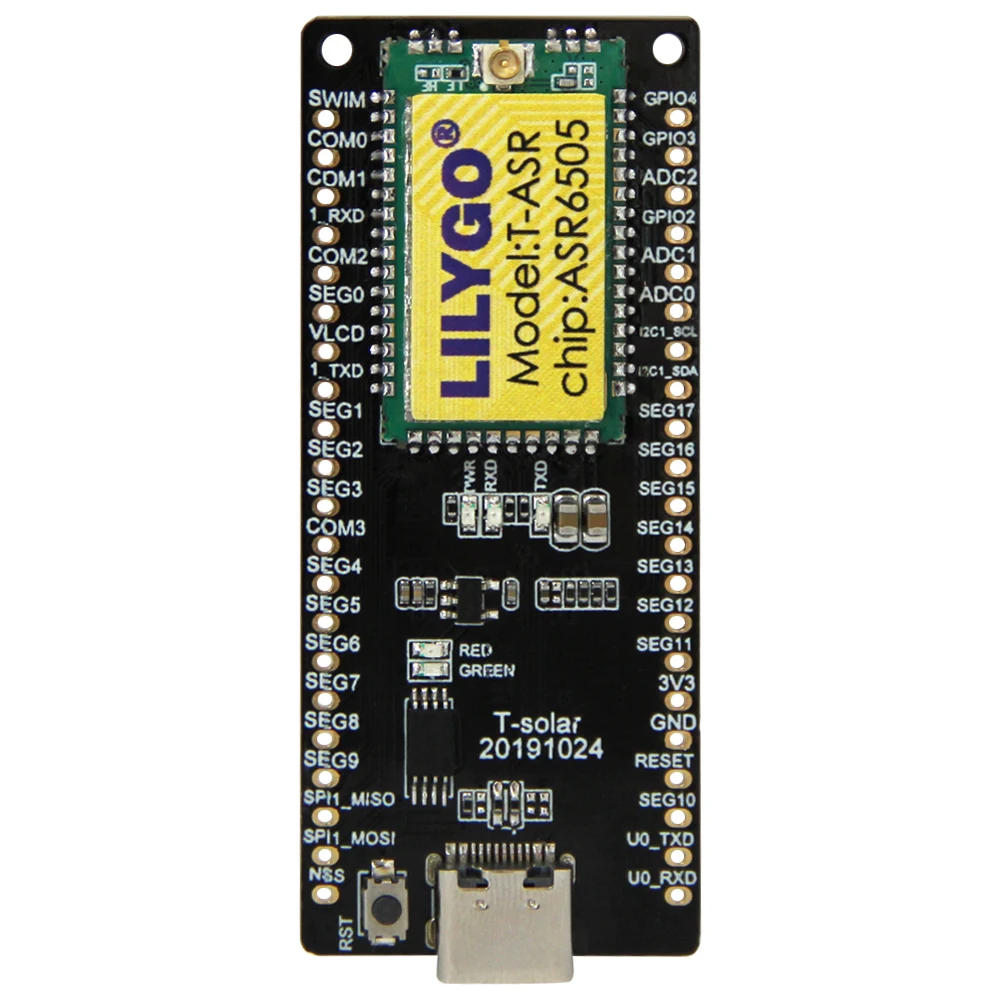 LILYGO®Плата для разработки солнечной энергии TTGO T-Solar 433/868/915 МГц STM8L152 CPU SX1262 Lora с