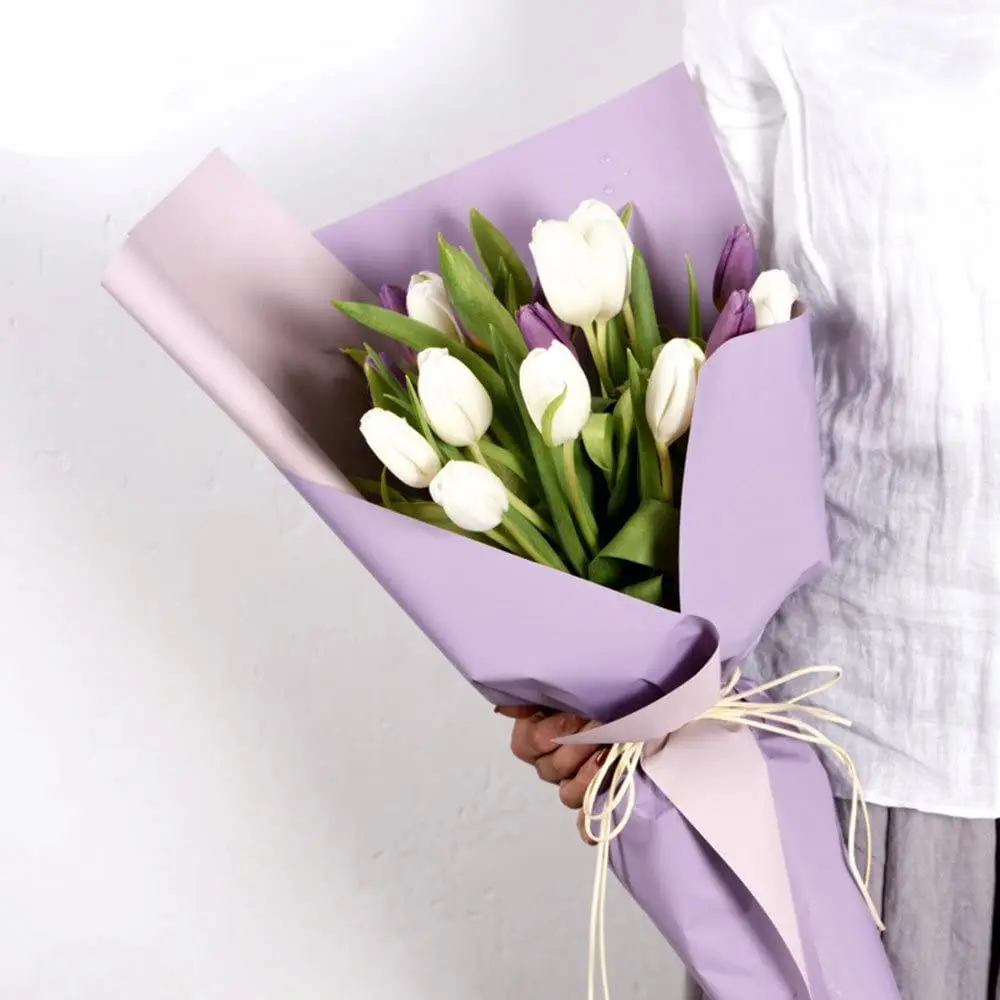 

20 Counts Different Double-Sided Colors Flower Wrapping Paper DIY Crafts Bouquet Paper Valentine's Day Party Decorations