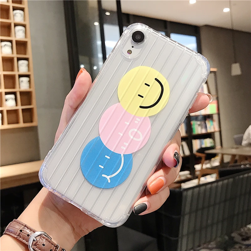 Милый и простой прозрачный чехол для iPhone 6 6s 7 8 plus X XR XS MAX роскошный держатель