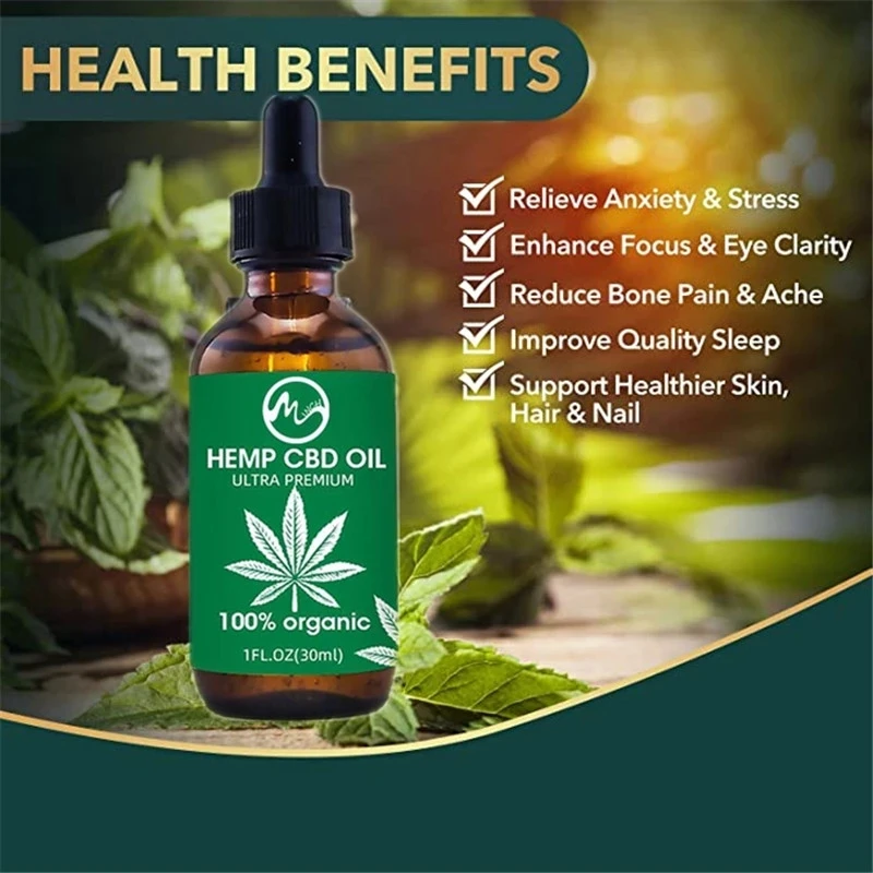 Масло конопли Minch CBD для снятия боли 100% органические семена экстракт капли в шее