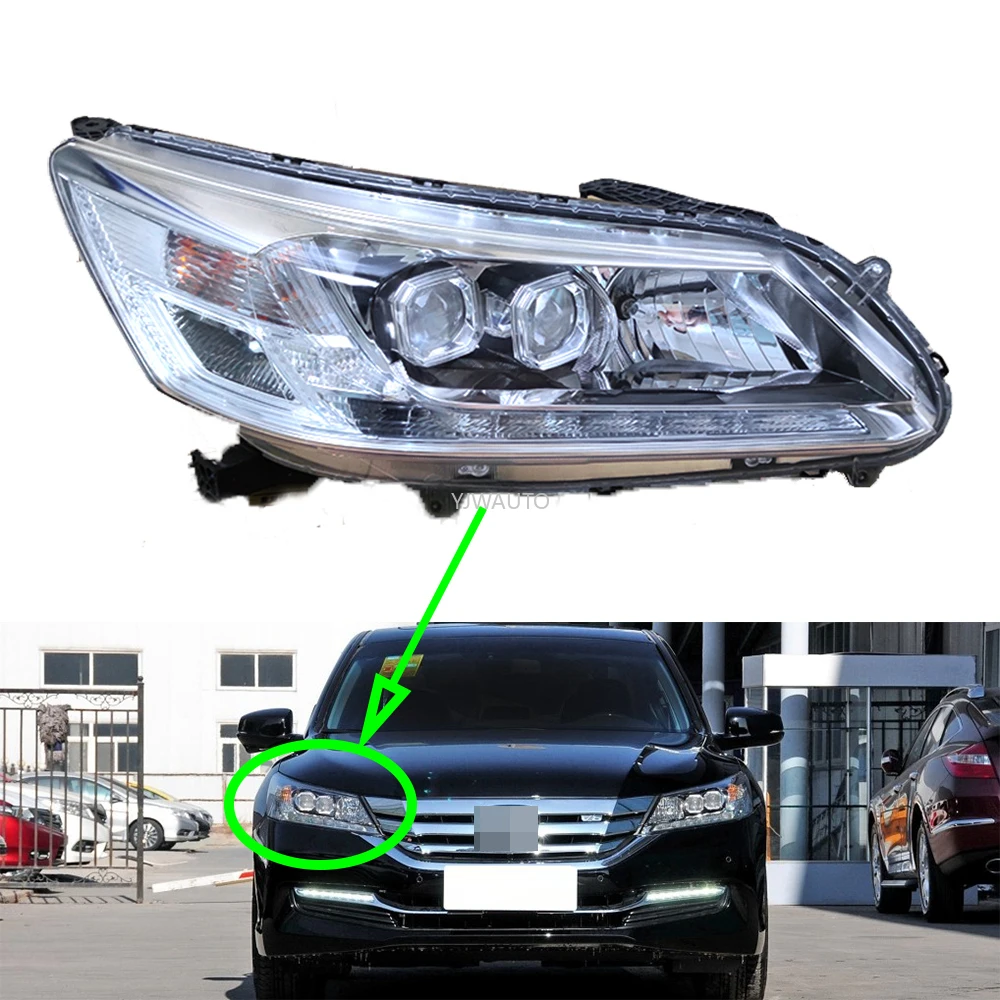 

Headlights For Honda Accord 2014 2015 Car Headlamp Assembly Auto Daytime Running Lights Whole Car Light Assembly