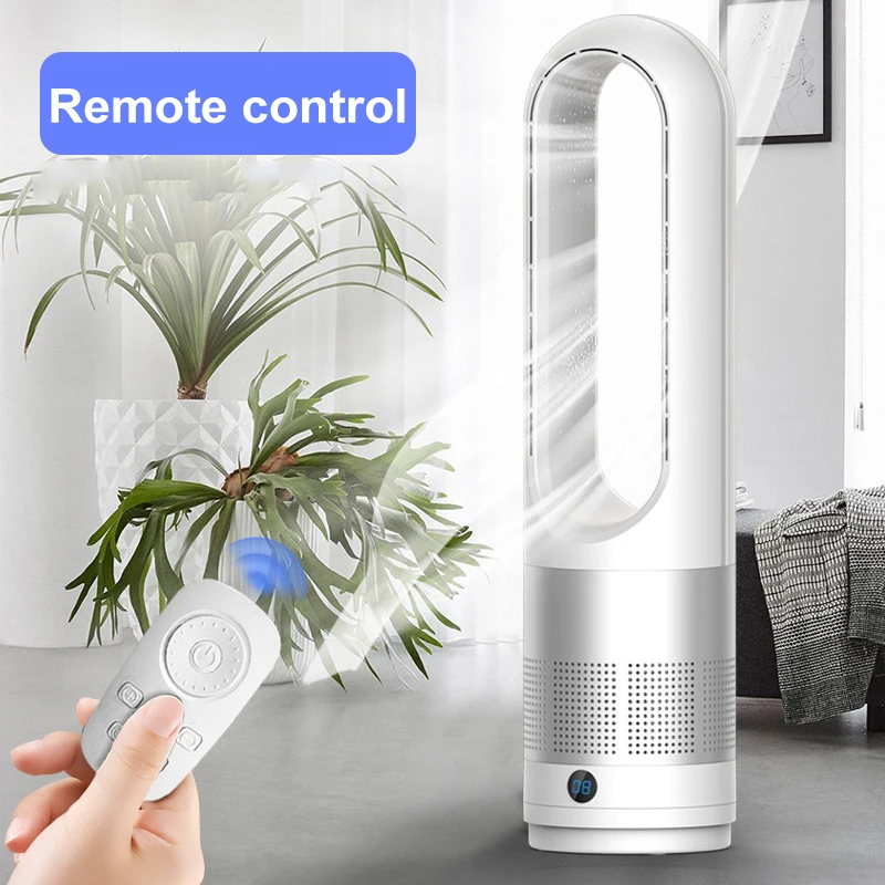 

Household Mute Bladeless Fan 18 Inch Electric Hot and Cold Air Circulation Fan 80Wide Angle Remote Control Timing 8 Speed