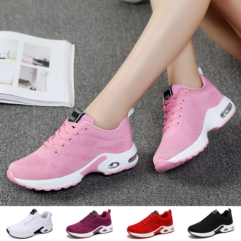 

Fashion Womens Sneakers Air Cushion Outdoor Lightweight Sports Shoes Breathable Mesh Comfortable Casual Shoes