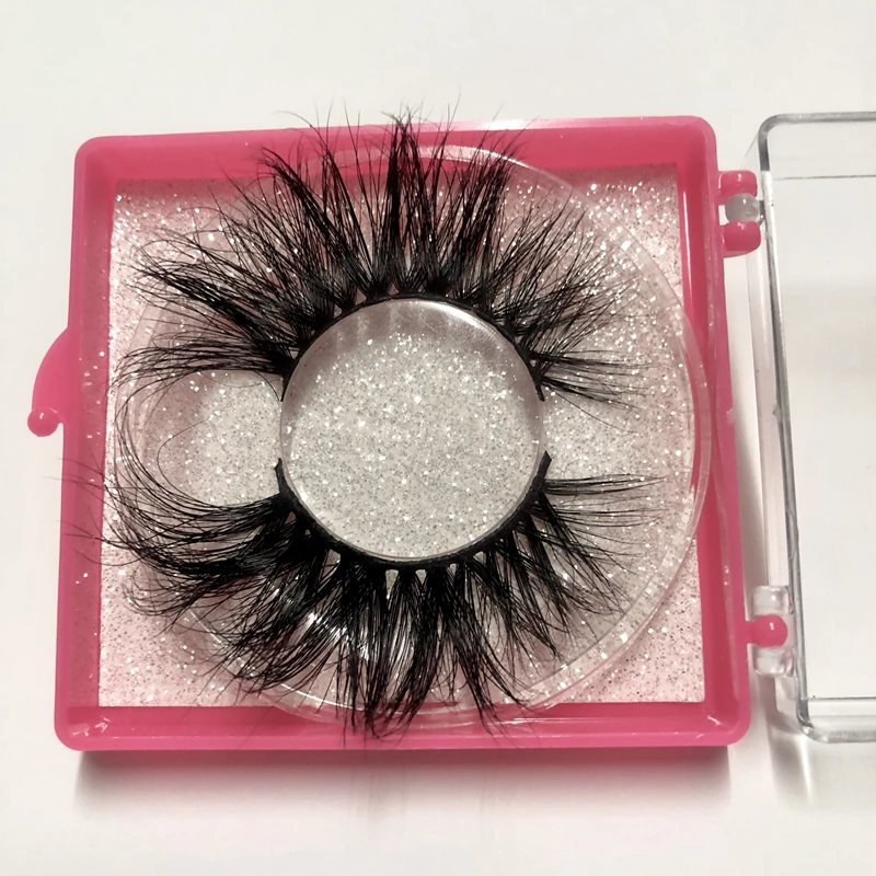 Новый стиль 25 мм накладные ресницы FEB17 квадратная коробка блестящие пушистые