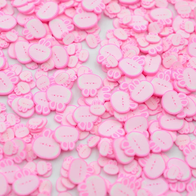 20 г/лот Полимерная глина ломтик милый кролик/Кролик разбрызгивает прекрасный