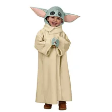 Halloween Hot Star Cosplay Wars The Baby Yoda-boy Party Costume Robe With Hat Fancy Festival Performance Dress