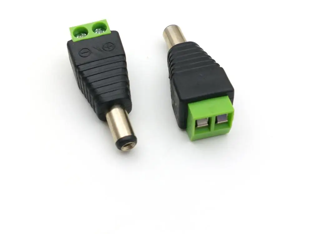 

5.5mm x 2.1mm Male CCTV LED DC Power Plug Jack Adapter