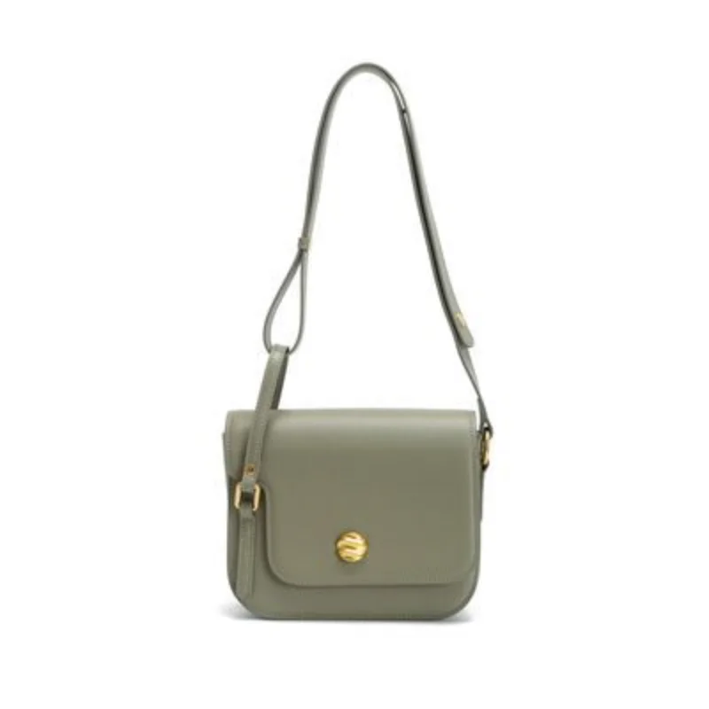 

2021 New Leather Women's Bag Messenger Shoulder Bag Niche Temperament Leather Small Square Bag