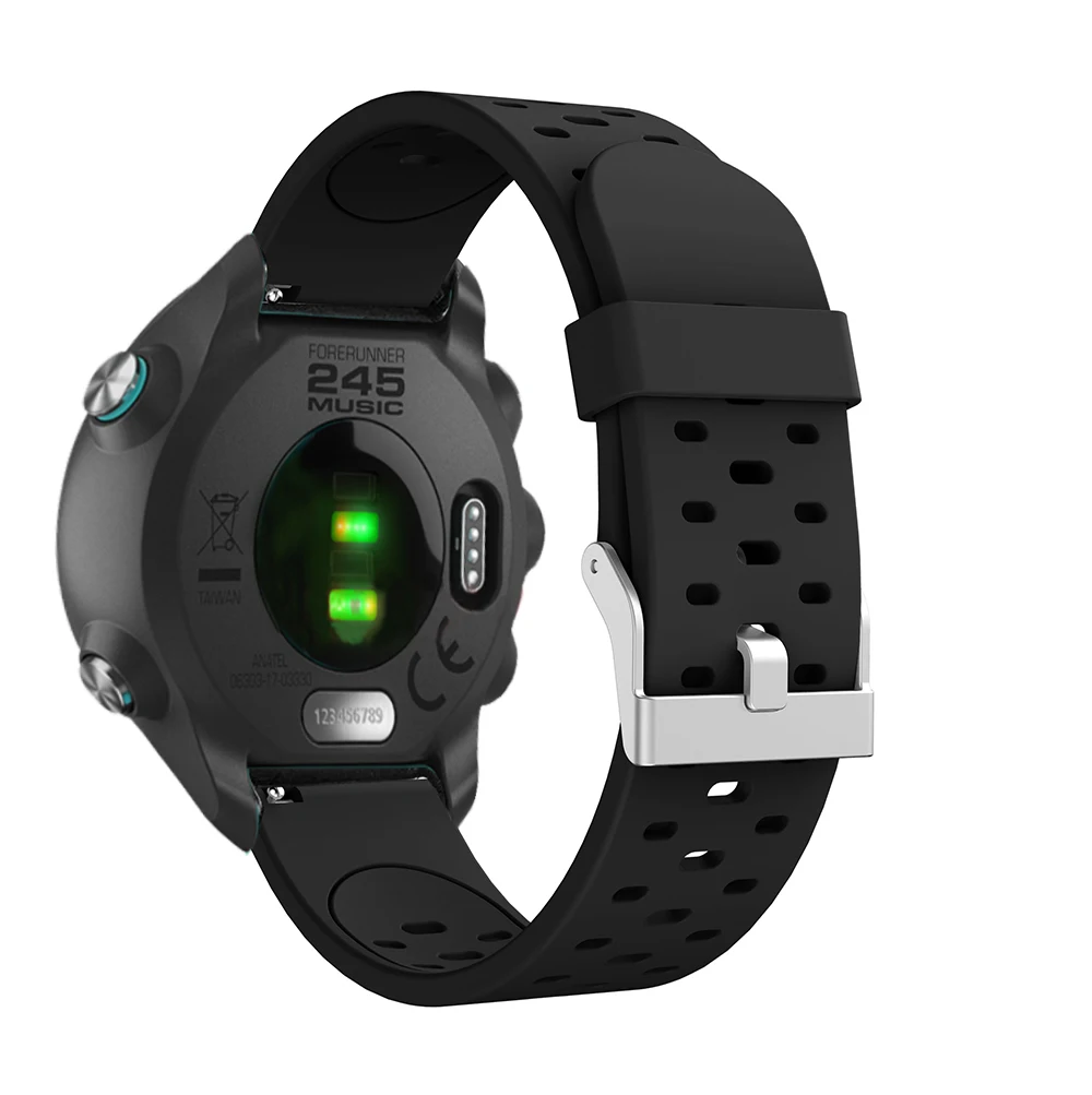 20 мм силиконовый ремешок для часов браслет для Garmin Forerunner 245 245M 645 умный ремешок для часов спортивный браслет для amazfit bip ремешок