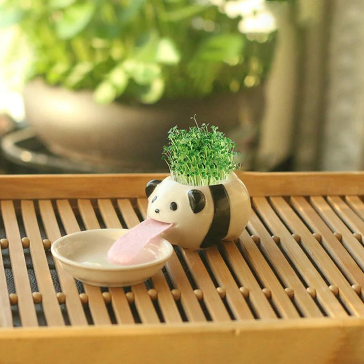 

Cute Cat Dog Drinking Flower Pot Storage Crafts Garden Flower Pot Cute Animal Shape Plant Potted Bonsai Cactus Pot Flower Pot